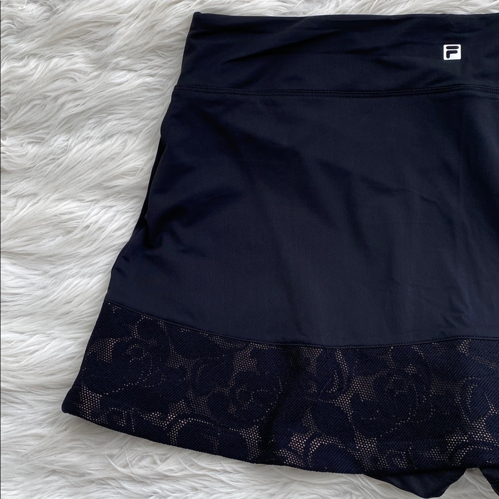 Fila | Black Lace Tennis 2-Piece Set Tank Top & Athletic Skort - Picture 12 of 16